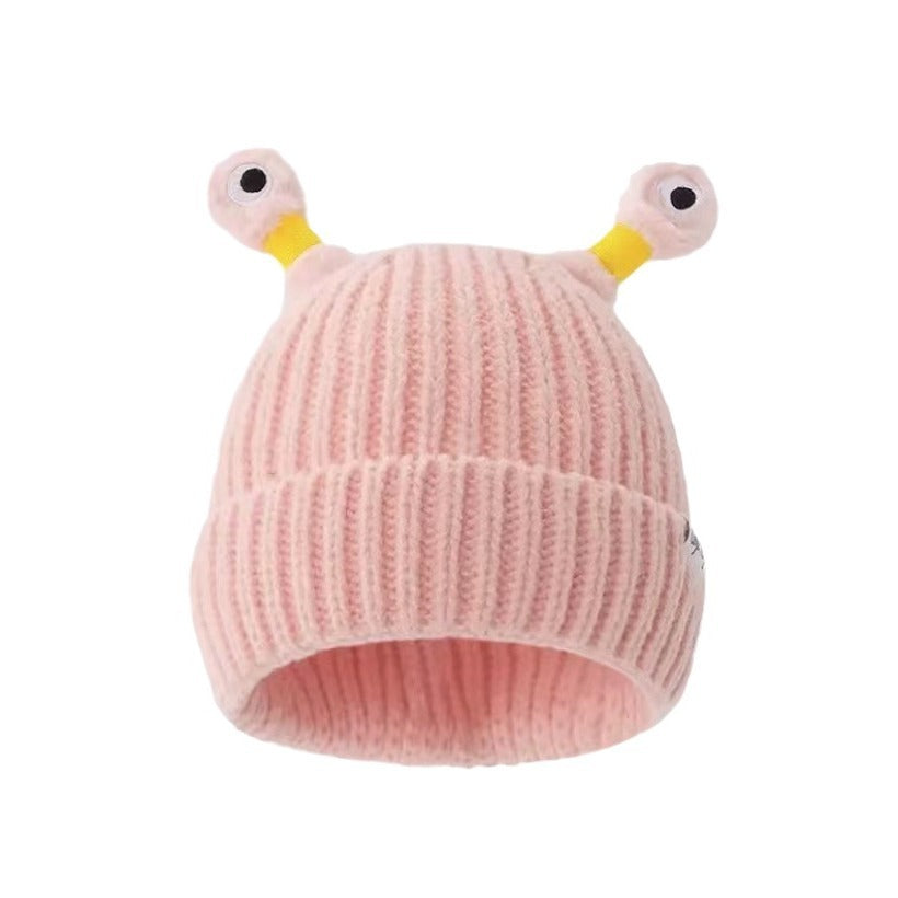 2 New Cute Luminous Autumn And Winter Warm Ear Protection Wool Korean Cartoon Fashion All-matching Knitted Hat